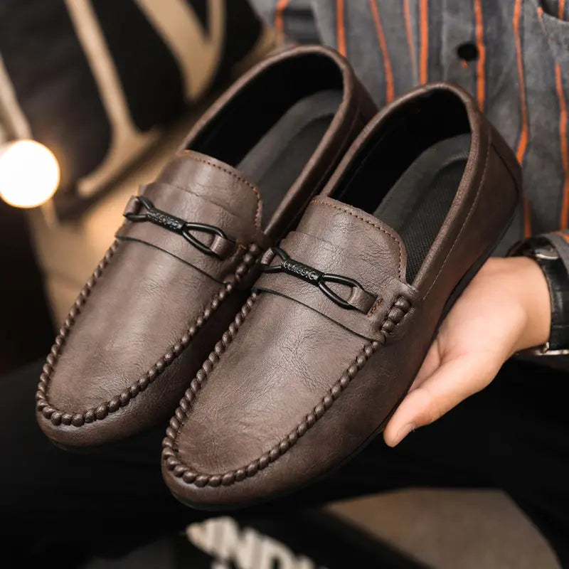 Mocassins Hommes "RelaxDrive" – Élégance Décontractée & Confort Estival