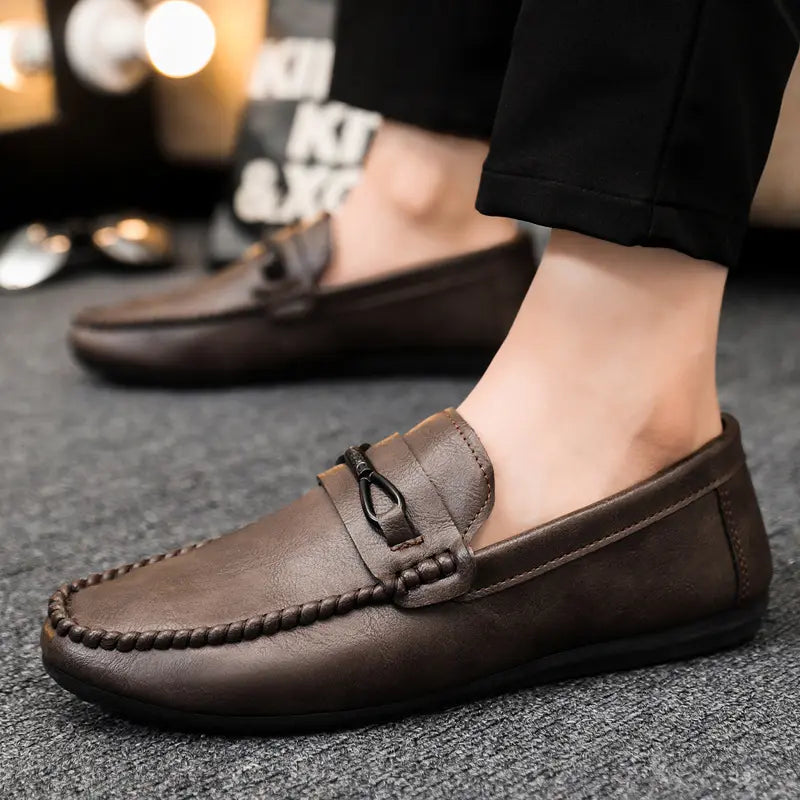 Mocassins Hommes "RelaxDrive" – Élégance Décontractée & Confort Estival