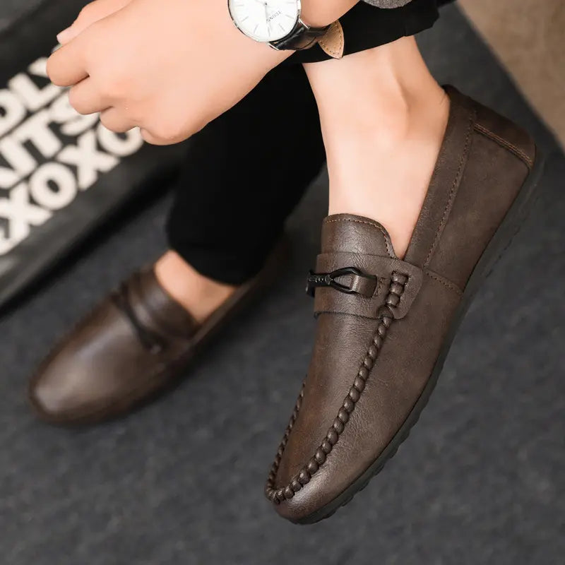 Mocassins Hommes "RelaxDrive" – Élégance Décontractée & Confort Estival