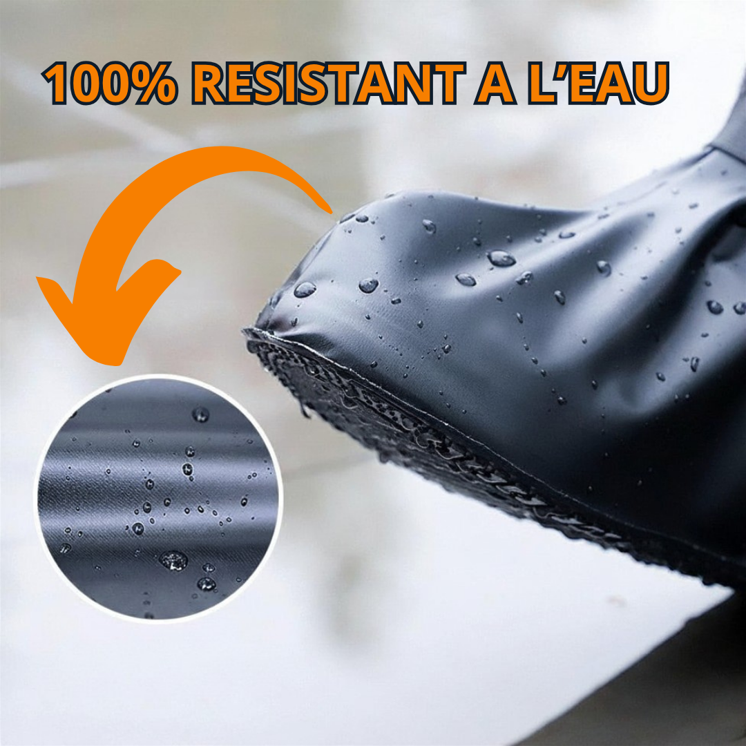 Bottes Couvre-Chaussures Imperméables — Protection Pluie Haute 40 cm, Antidérapantes, pour Moto et Marche