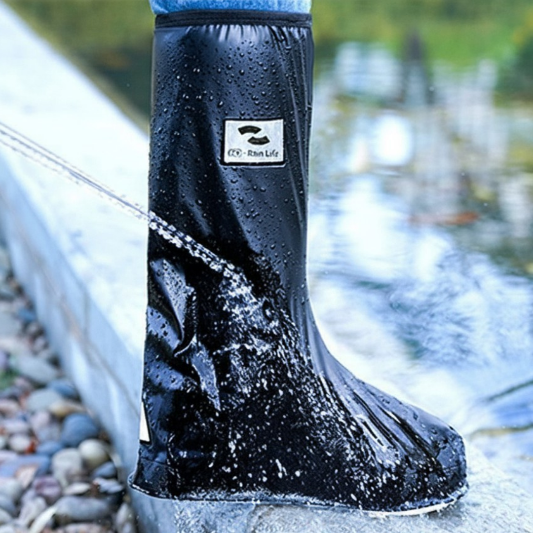Bottes Couvre-Chaussures Imperméables — Protection Pluie Haute 40 cm, Antidérapantes, pour Moto et Marche