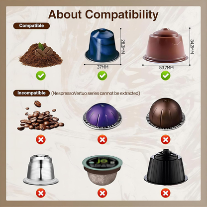 Machine à café expresso portable électrique, compatible avec capsules petites/grandes et café en poudre, chauffage instantané pour bureau, voiture, voyage